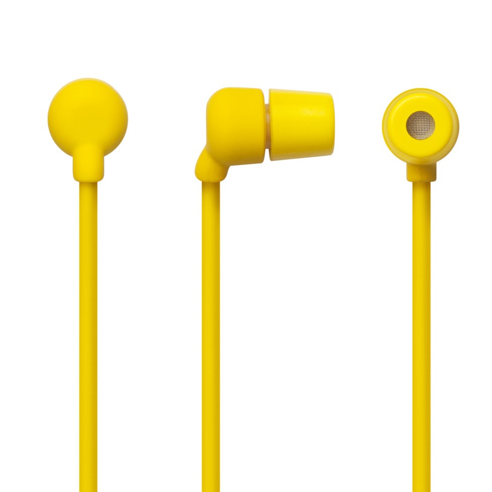 AIAIAI Swirl Earphone w/Mic - Yellow w/Grey Plug
