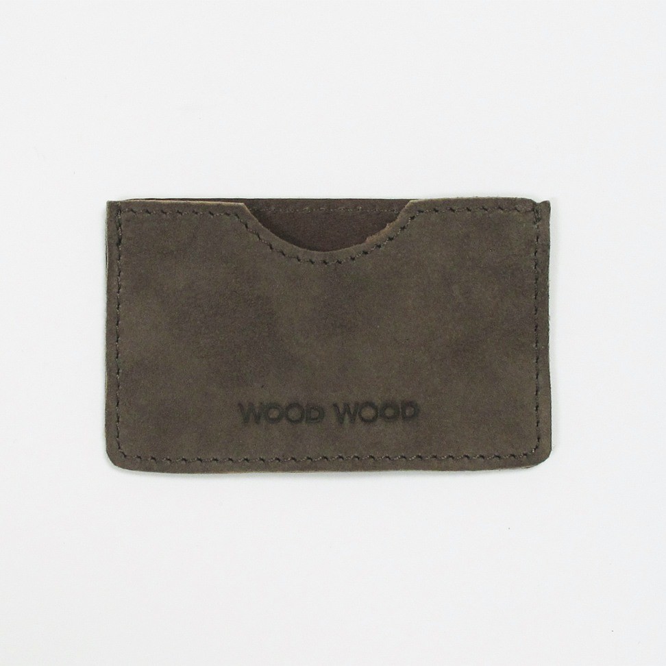 Wood Wood Credit Card Sleeve Ruskind - Grå