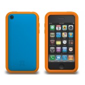 XtremeMac Tuffwrap Accent iPhone 3G/3GS Inkl. Skærmfolie + Stand - Blå/Orange 