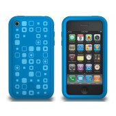 XtremeMac Tuffwrap Tatu iPhone 3G/3GS Inkl. Skærmfolie + Stand - Blå Squares