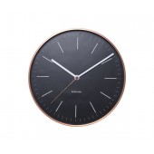 Karlsson Wall Clock Minimal - Sort/Kobber 27,5 cm