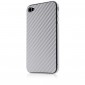 Belkin Carbon Fiber Sticker til iPhone 4/4S - Sølv